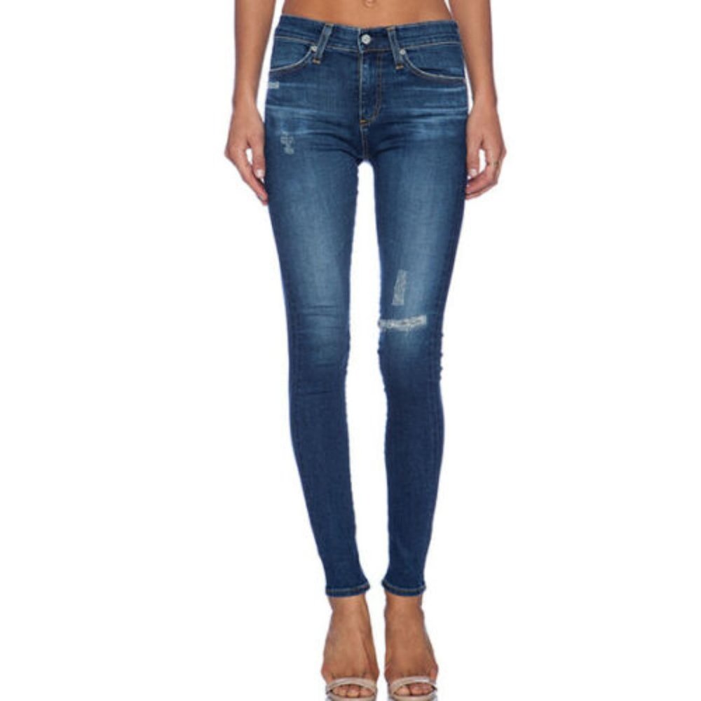 AG Farrah Skinny High Rise Distressed Jeans 26
